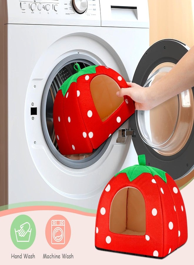 مخبأ خنازير غينيا من فيرتيلز للحيوانات الصغيرة (سرير خنازير غينيا مع صوف دافئ، وسائد حيوانات أليفة قابلة للغسل، دفء للنوم في الشتاء) - Image 5
